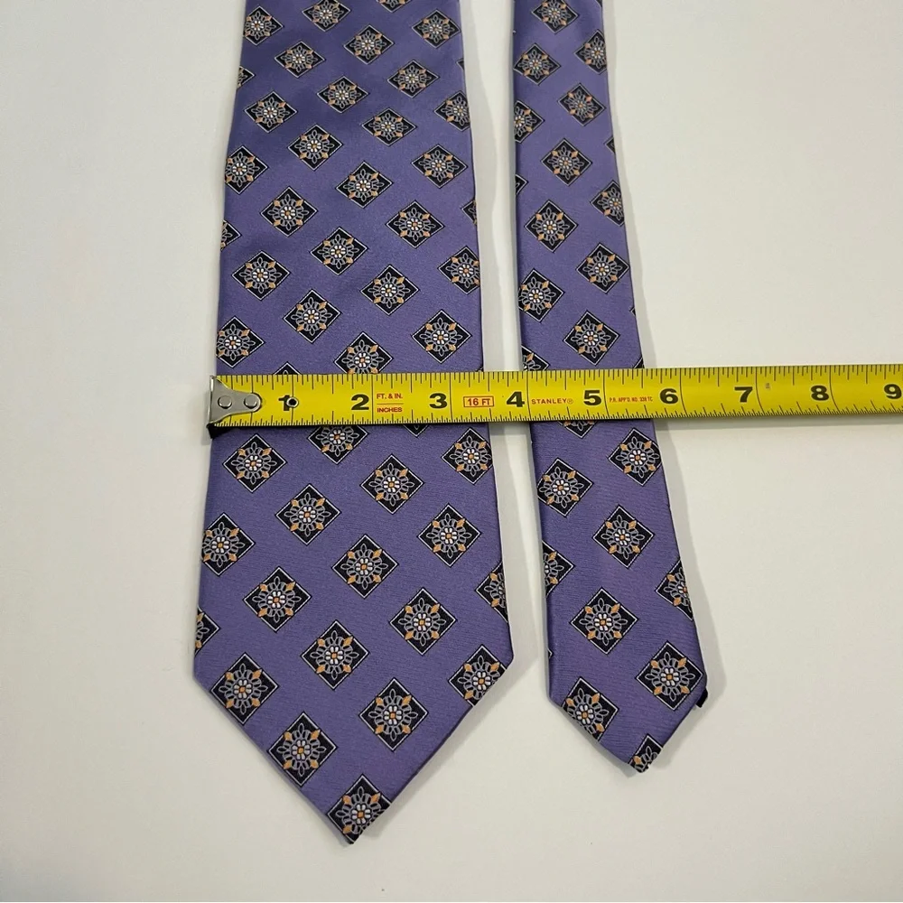 Ermenegildo Zegna, Floral, Daisy, 100% Silk, Elegant, Purple,Patterned,Men's Tie
